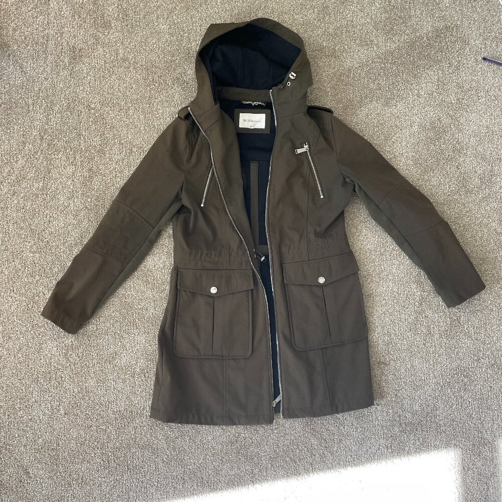 BCBG fall jacket with hood - size M